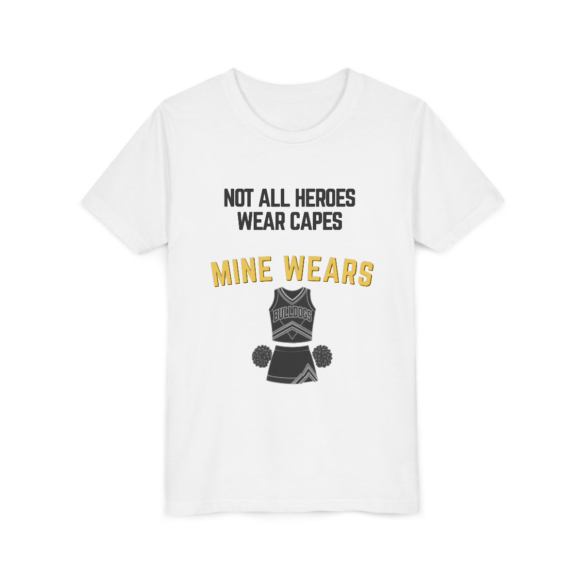 Hero Cheer Youth Bella Canvas T-Shirt mockup