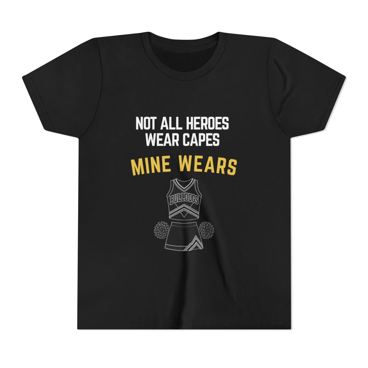 Hero Cheer Youth Bella Canvas T-Shirt mockup