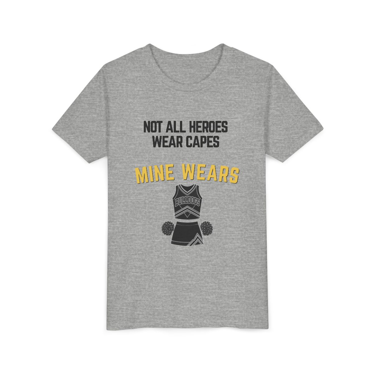 Hero Cheer Youth Bella Canvas T-Shirt mockup