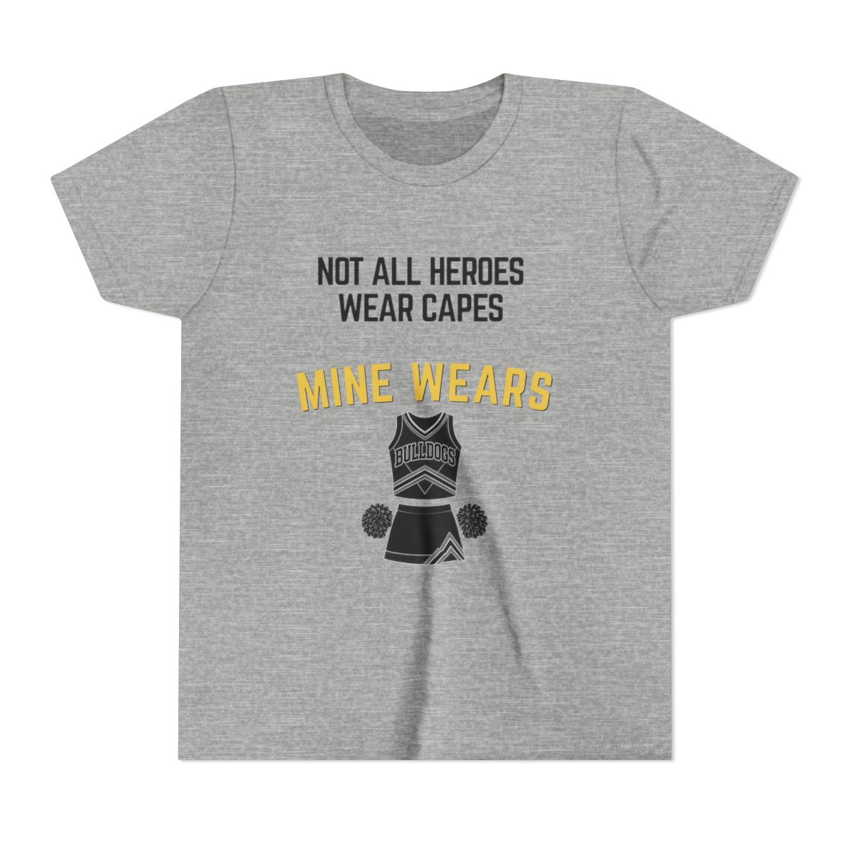 Hero Cheer Youth Bella Canvas T-Shirt mockup