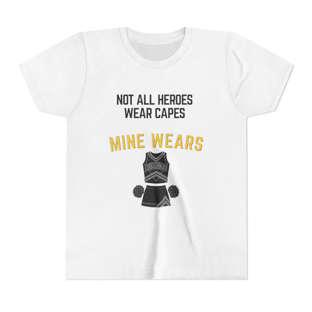 Hero Cheer Youth Bella Canvas T-Shirt mockup