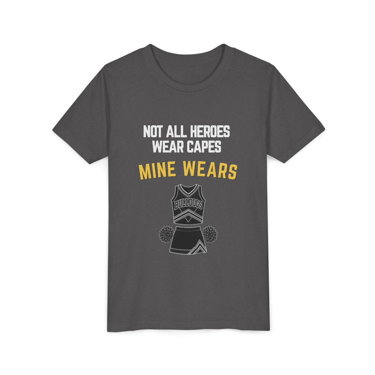 Hero Cheer Youth Bella Canvas T-Shirt mockup