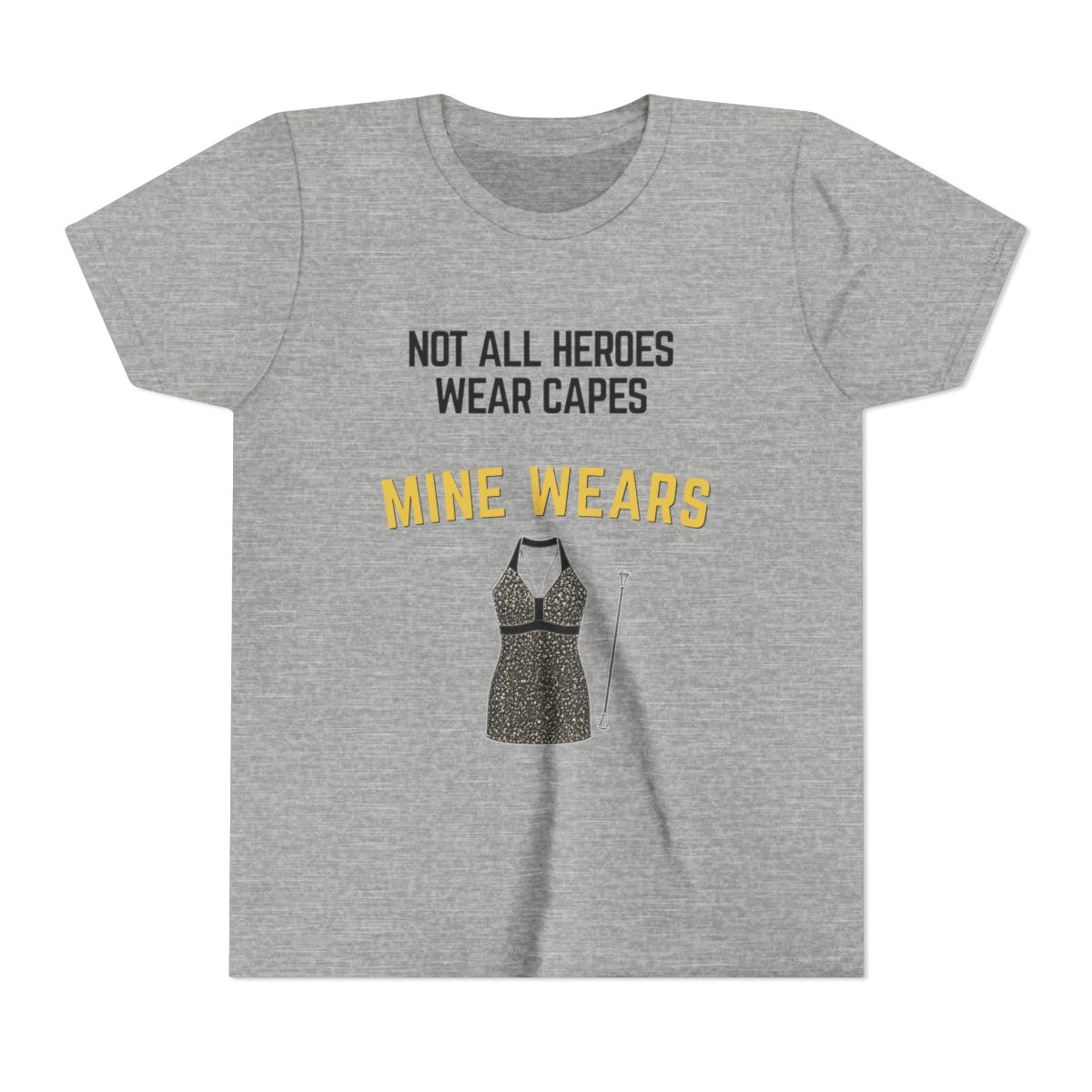 Hero Twirl Youth Bella Canvas T-Shirt mockup