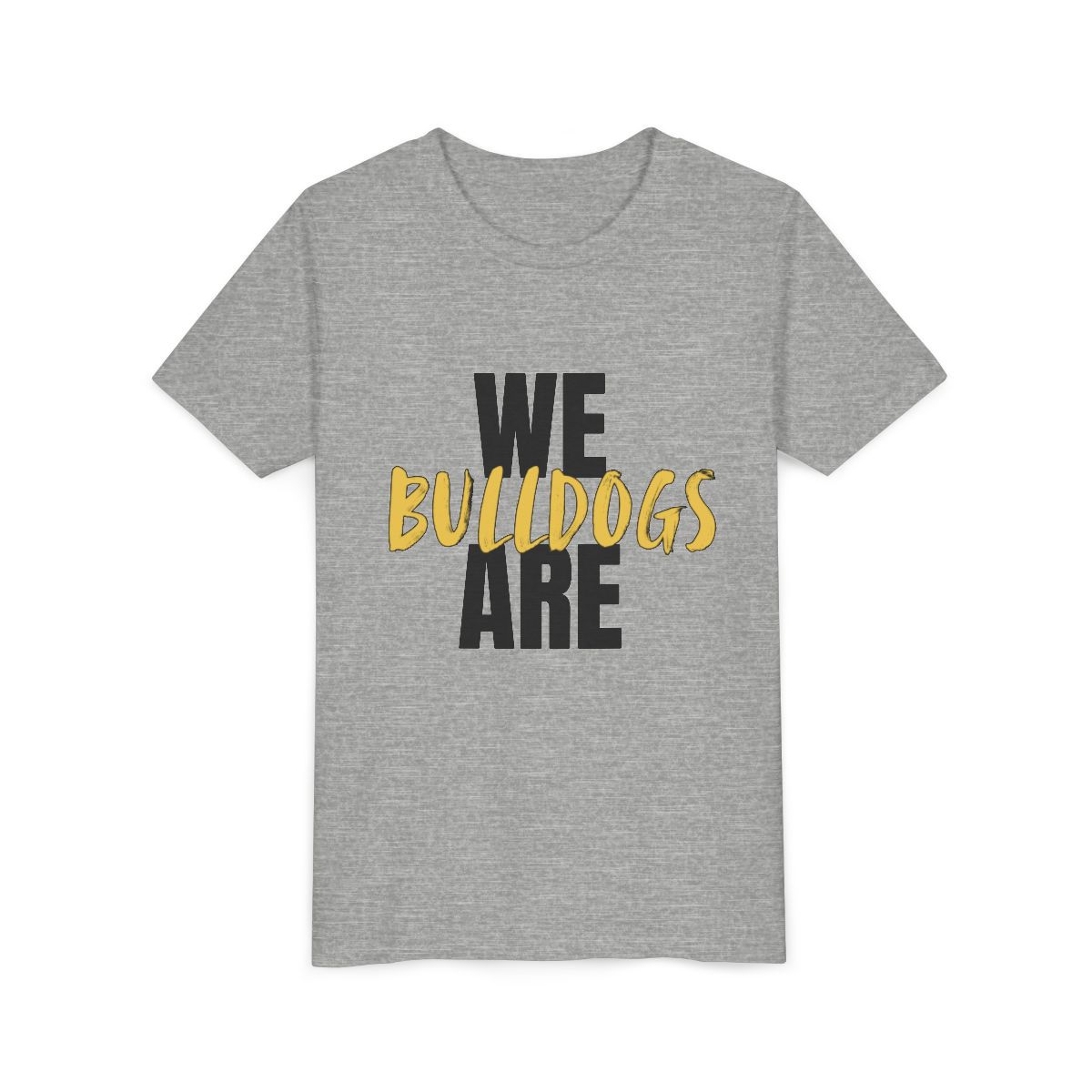 We Are Bulldogs Youth Bella Canvas T-Shirt mockup