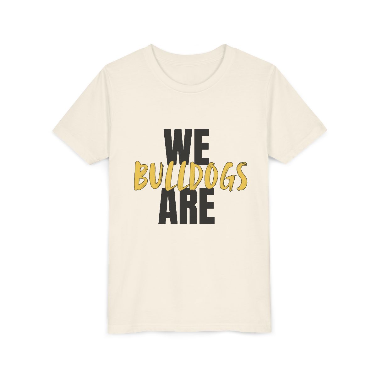 We Are Bulldogs Youth Bella Canvas T-Shirt mockup